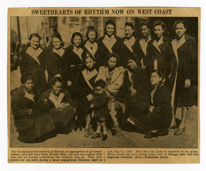 Sweethearts of Rhythm Now on West Coast. [Newspaper clipping]