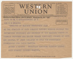 Telegram from National Student League City College Evening Chapter of New York in New York, New York, to Governor B.M. Miller in Montgomery, Alabama.