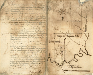 Thumbnail for Survey plat of land grants on Caps River, Saint Domingue