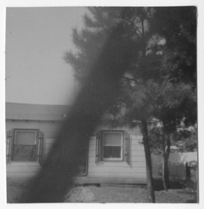 Photograph of the home of Mr. and Mrs. Waddell Rucker during remodeling, Manchester, Georgia