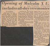 Thumbnail for Box 1, Folder 17: Malcolm X University, 1969-1970