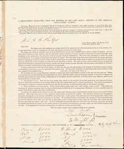 Resolutions extracted from the minutes of the last annual meeting of the American Anti-Slavery Society from American Anti-Slavery Society