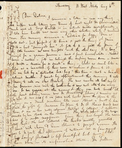 Letter from Anne Warren Weston, 11 West Street, [Boston], to Deborah Weston, Thursday. Aug. 6th, [1839-1840?]