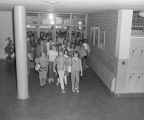 Students entering Goodwyn Junior High School at 209 Perry Hill Road in Montgomery, Alabama.