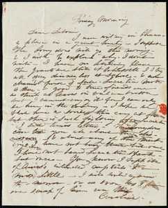 Letter from Caroline Weston, [Boston, Mass.], to Deborah Weston, Friday Morning, [184?]