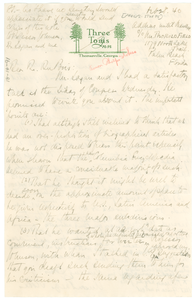 Letter from Anson Phelps Stokes to W. E. B. Du Bois