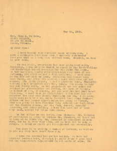 Letter from W. E. B. Du Bois to Nina Du Bois