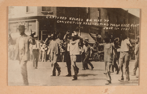 CAPTURED NEGROS ON WAY TO CONVENTION HALL - DURING TULSA RACE RIOT JUNE 1ST 1921