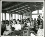 Photograph of class attendees at Highlander Folk School library