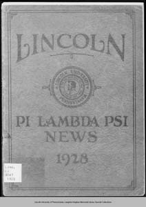 1928 Lincoln Pi Lamda Psi News