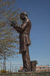 Statue of the legendary American botanist and inventor outside the George Washington Carver Museum and Cultural Center, in the 1926-43 segregated Phoenix Union Colored High School in Phoenix, Arizona