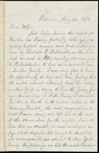 Letter from William Lloyd Garrison, Paterson, [N.J.], to Helen Eliza Garrison, May 24, 1874