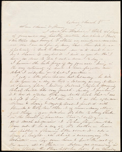 Thumbnail for Letter from Caroline Weston, Roxbury, [Mass.], to Maria Weston Chapman and Henry Grafton Chapman, March 3'd, [1841]