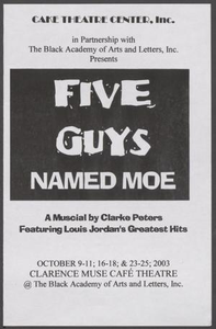 Program: Five Guys Named Moe