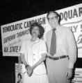 Louphenia Thomas with David Herring outside her campaign headquarters after she won a special legislative election in Birmingham, Alabama.