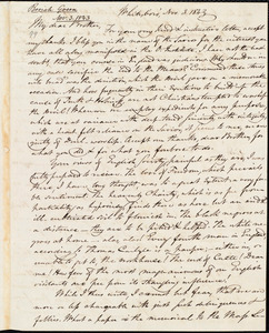 Letter from Beriah Green, Whitesboro, to Amos Augustus Phelps, Nov. 3. 1843