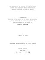 Some programmatic and personal factors that affect academic self-assessment of some international students in selected colleges in Georgia, 1987
