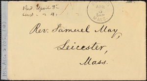 Letter from William Lloyd Garrison, Roxbury, [Mass.], to Samuel May, April 5, 1867