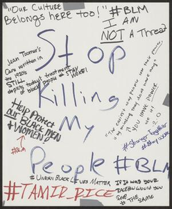 White "Stop Killing My People" poster