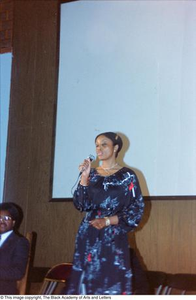 Female artist giving lecture at conference #2