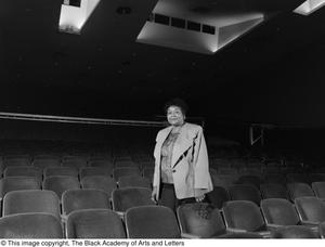 Photograph of Dr. Versia Lacy in auditorium