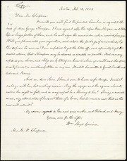 Copy of letter to] Dear Mrs. Chapman [manuscript