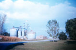 House and grain elevators (Lyles Station, Ind.)