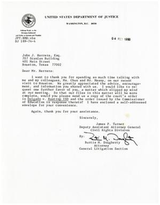 Letter from Burtis M. Dougherty to John J. Herrera - 1980-02-04