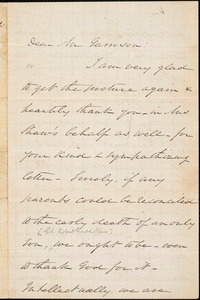 Letter from Francis George Shaw, New York, [New York], to William Lloyd Garrison, 1863 Nov[ember] 4