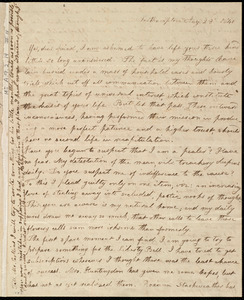 Letter from Lydia Maria Child, Northampton, to Maria Weston Chapman, Aug. 23d 1840