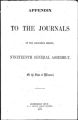 1857 Senate Journal, Adjourned Session, Appendix and Index