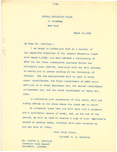 Thumbnail for Letter from General Education Board to George D. Brantley