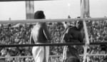 Mike Weaver and Michael Dokes in the boxing ring, Las Vegas, 1983