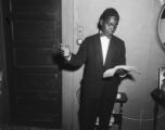 Young boy practicing song leading, probably around the time of the bombing of Allen Temple AME Church in Bessemer, Alabama.