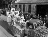 Children on a float in an African American Mardi Gras parade in Mobile, Alabama.