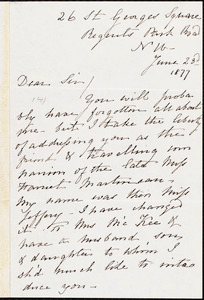 Thumbnail for Letter from Louisa C. McKee, [London, England], to William Lloyd Garrison, June 23d 1877