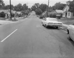 Holt Street in Montgomery, Alabama, looking south toward the intersection with Columbia Avenue and Mason Street.