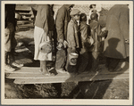 Negroes waiting for food in the Forrest City, Arkansas, refugee camp