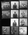 Set of negatives by Clinton Wright including Sarann's, Title V Summer Program party, Otis Harris and family, Elder Sanders, baseball trophy winners at Doolittle, and Reverend Bennett and family, 1968