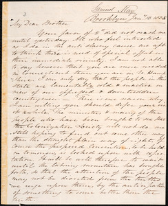 Letter from Samuel Joseph May, Brooklyn, to Amos Augustus Phelps, 1835 January 13