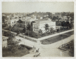 Bird's eye view showing public buildings, Georgetown