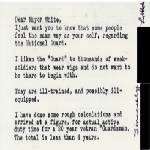 Thumbnail for Letter to Mayor Kevin H. White