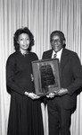 Accepting Award, Los Angeles, 1987