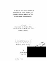 A re-study of rural Negro churches in Northumberland County, Virginia, to ascertain changes from 1944 to 1964, and the present characteristics, 1965
