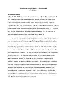 Transportation Segregation Laws of the early 1900's