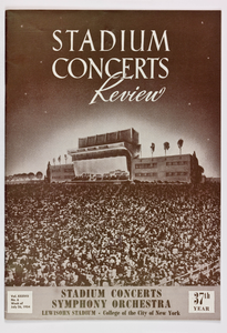 Stadium-NY Philharmonic Printed Program (Stadium Concert), Jul 26, 1954 at Lewisohn Stadium in Manhattan, NY; Virgil Thomson and Leonard De Paur, conductors.