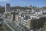 View SW along Malcolm X Blvd. from W. 114th St., Harlem