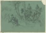 Thumbnail for [Lt. Custer wading in the Chickahominy River]