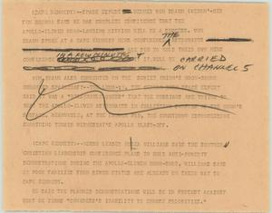 News Script: Apollo thoughts and demonstrations