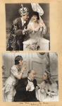 Top: William Gaxton and Irene Bordoni in the stage production Louisiana Purchase; Bottom: Irene Bordoni, Victor Moore, and Vera Zorina in the stage production Louisiana Purchase
